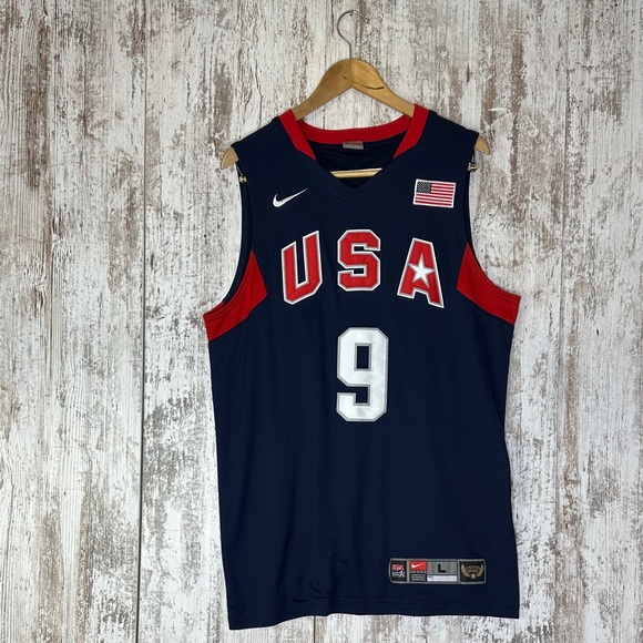 Nike USA Basketball Jersey - Dwayne Wade #9 sz L